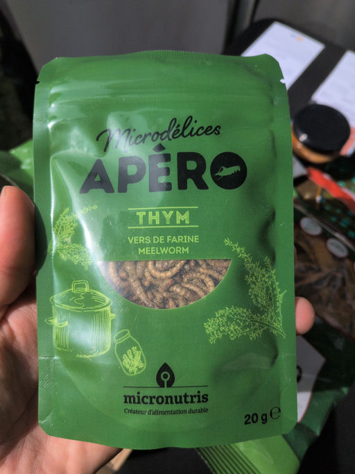 Sachet de vers de farine apéritifs goût thym, 20 g